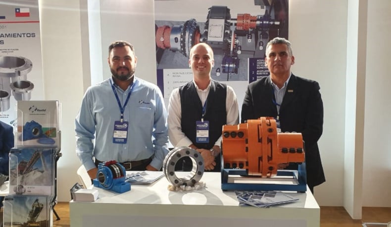 fltr: Matheus Mendes, Carlos Rohrig und Luis Osses, sales manager of Enrique Osses y Cia Ltda