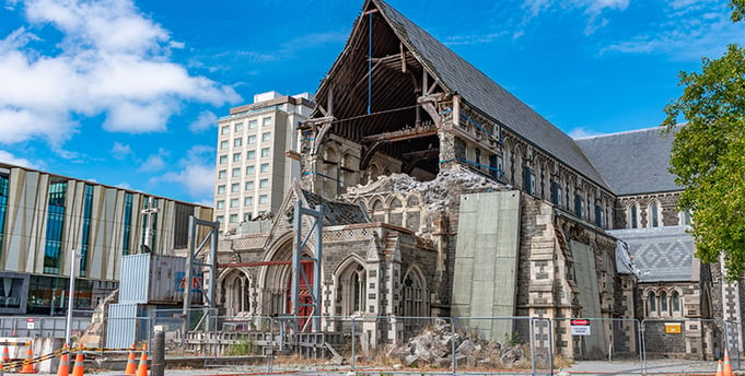 The earthquake in Christchurch (New Zealand)