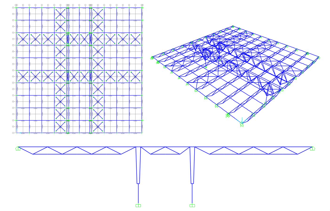 Alternative design of the steel framework roof of the departure hall at ...