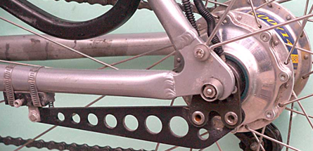 Torque support for bicycle coaster brakes